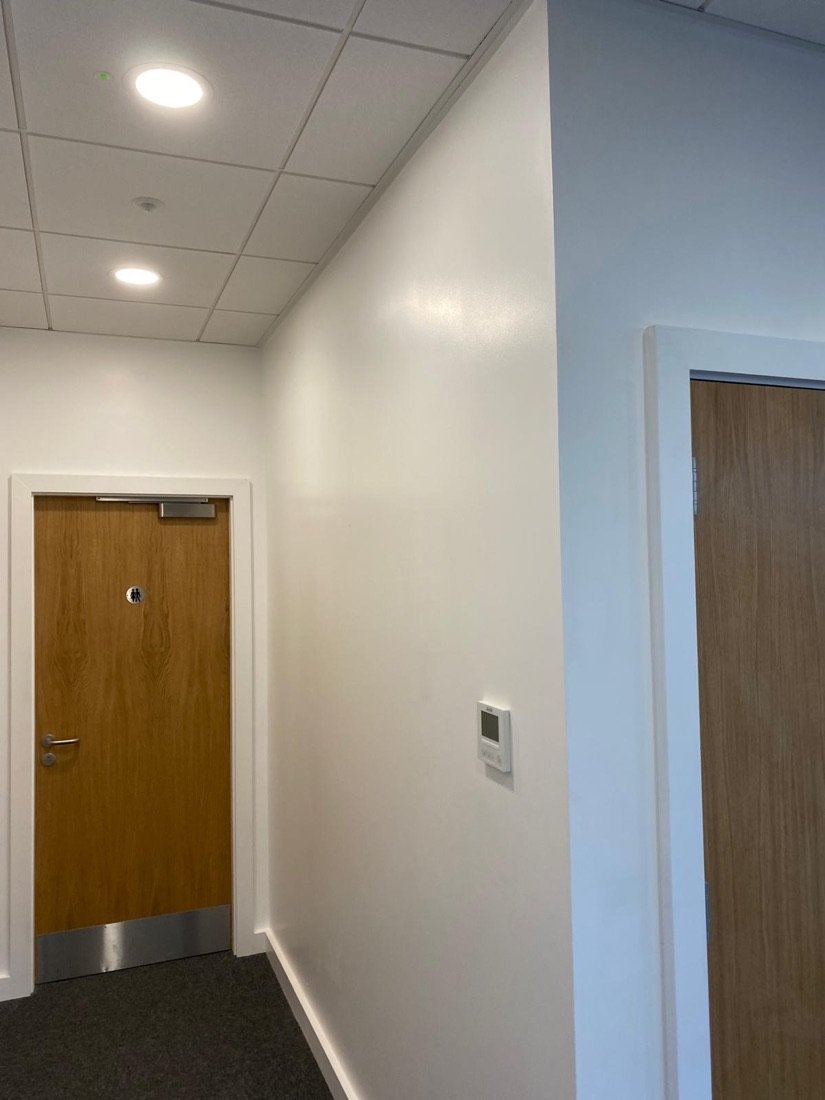 Finished office corridor fit-out