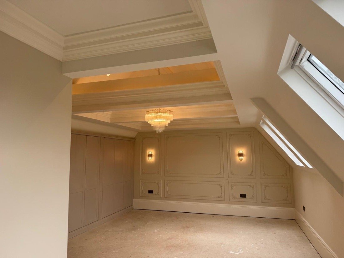 High-end residential interior finish by T & D Decorators